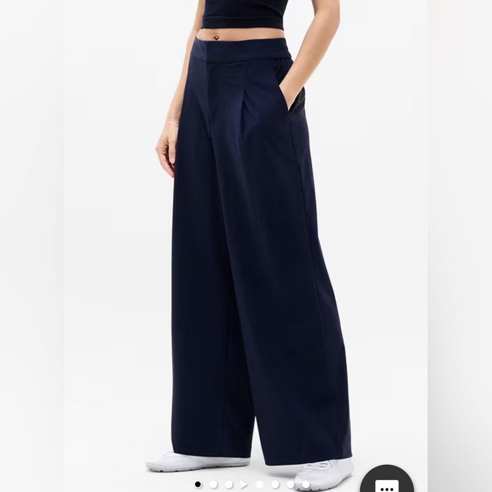Athleta Navy Wide-Leg High-Rise Pants - Picture 3 of 8